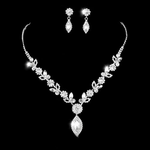 Bridal White Crystal Jewelry Set