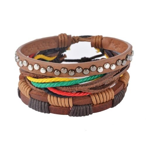 Leather Bead Bracelet