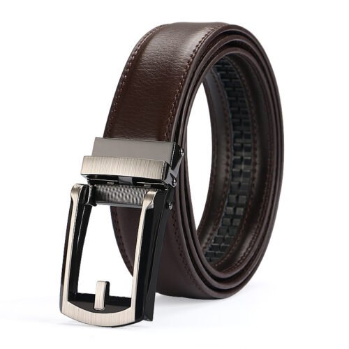 Leather Belt with Automatic Buckle