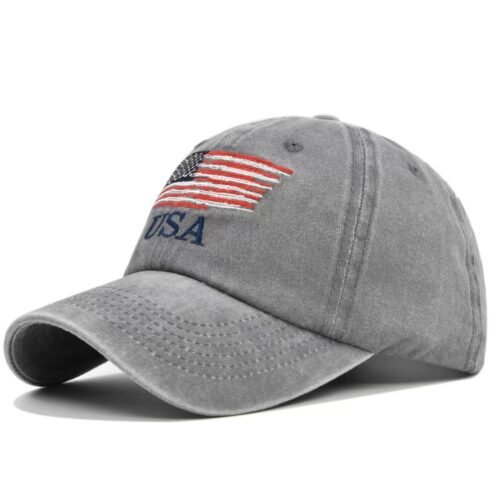 Washed Distressed Letters Baseball Cap