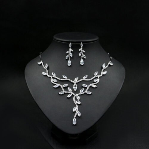 Zircon Necklace Bride Set