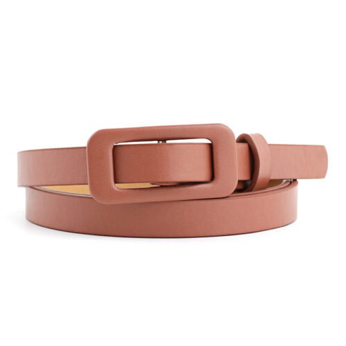 Women's Nude PU Small Belt