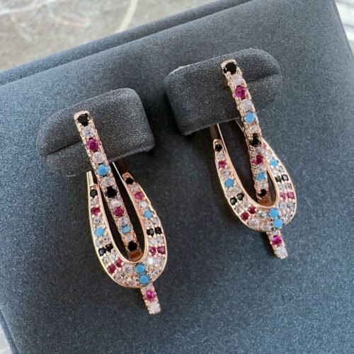 Rainbow Zircon Earrings