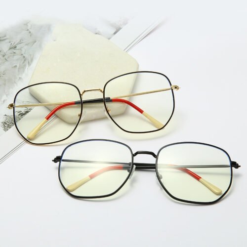 Metal Frame Polygonal Glasses
