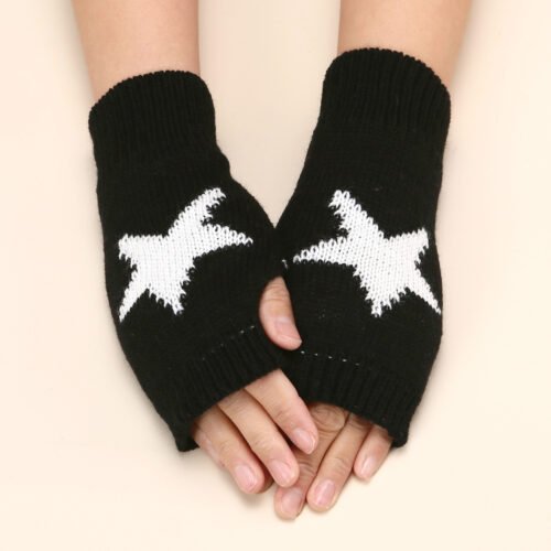 Woman Wool Fingerless Gloves