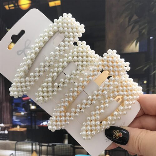 Woman Pearl Hairpin Set