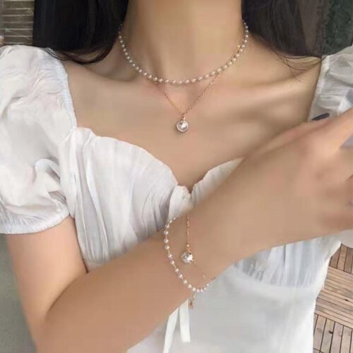 Double-Layer Pearl Necklace